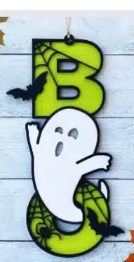 Boo With Ghost Engraved Hanger