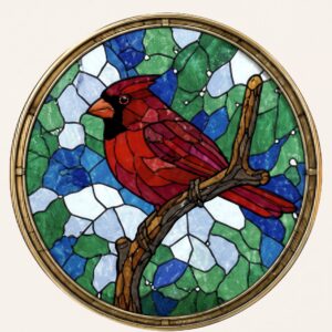 Red Bird Engraved