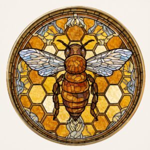 honey bee engraved